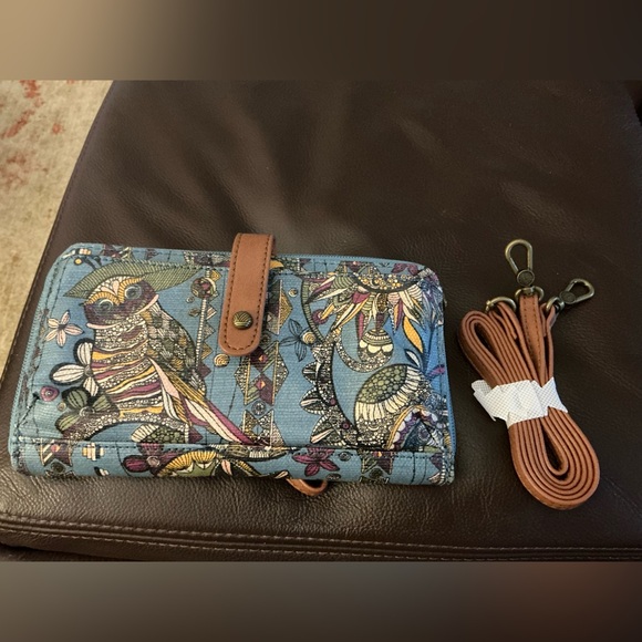 Sakroots Smartphone Wallet Wristlet Purse Owl NWOT - Picture 2 of 10